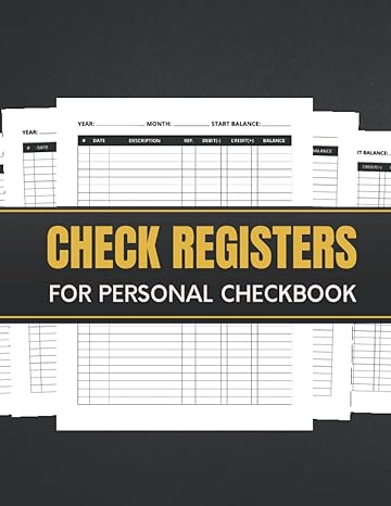 check registers for personal checkbook checking account transaction register book for small business and