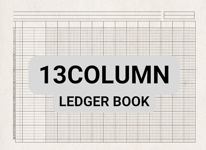 13 column ledger book general accounting ledger book for bookkeeping columnar pad 13 column income and