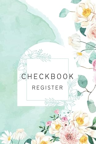 checkbook register book transaction register for checking account  check register  check book register  6 x 9