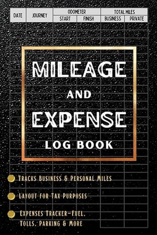 mileage and expense log book simple vehicle mileage logbook for taxes and accounting with odometer tracker