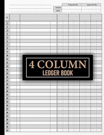 ledger book 4 column simple four column for bookkeeping and accounting  log book for personal use and small