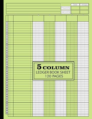 5 column ledger book 120 pages sheet large simple five columns for bookkeeping and accounting suitable for