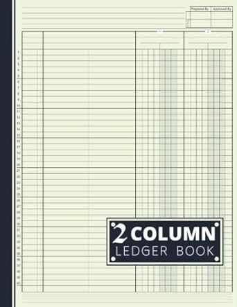 2 column ledger book accounting ledger book  income and expense log book for small business and personal