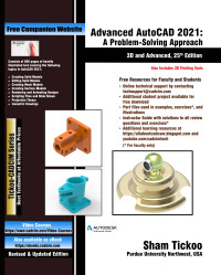 advanced autocad 2021 a problem solving approach 3d and advanced 25th edition prof. sham tickoo 1640570551,