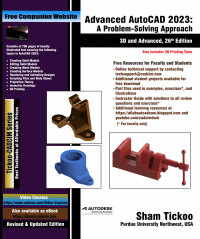 advanced autocad 2023 a problem solving approach 3d and advanced 26th edition prof. sham tickoo 1640571566,
