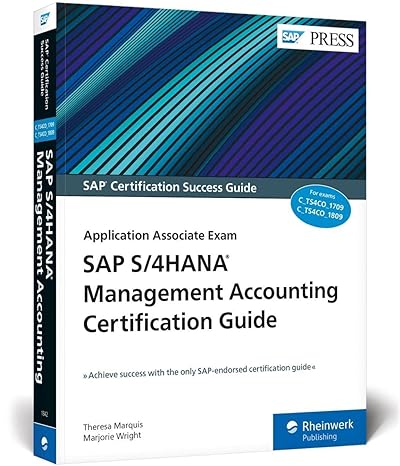 sap s/4hana management accounting certification guide application associate exam first edition theresa