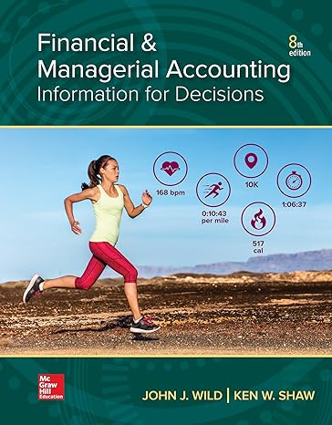 financial and managerial accounting information for decisions 8th edition john wild ,ken shaw ,barbara