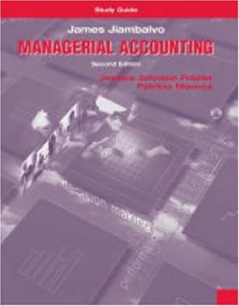 study guide to accompany managerial accounting 2nd edition james jiambalvo 0471229997, 978-0471229995