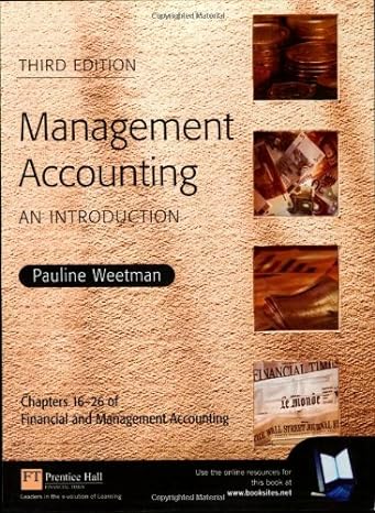 management accounting an introduction 3rd edition pauline weetman 027365778x, 978-0273657781