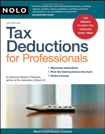 tax deductions for professionals 4th edition stephen fishman j.d. 1413309194, 978-1413309195