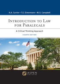 introduction to law for paralegals 8th edition katherine a. currier, thomas e. eimermann, marisa s. campbell