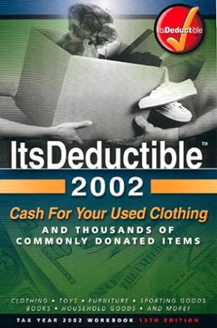 itsdeductible cash for your used clothing 2002 13th edition william r. lewis 0965362639, 978-0965362634