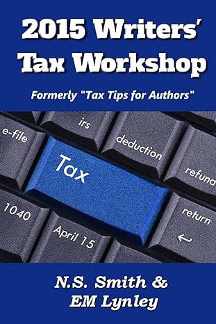 Writers Tax Workshop Formerly Tax Tips For Authors 2015