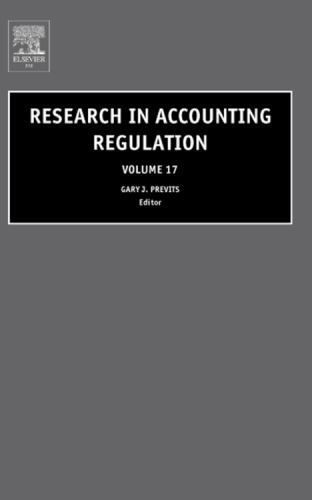 research in accounting regulation volume 17 1st edition tom robinson 0762311312, 9780762311316