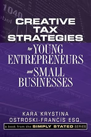 creative tax strategies for young entrepreneurs and small businesses 1st edition kara krystina ostroski