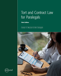 tort and contract law for paralegals 3rd edition carolyn a. maclean, alex colangelo 1774621738, 9781774621738