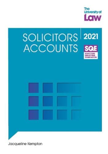 sqe  solicitors accounts 2021 1st edition jacqueline kempton 9781914219092