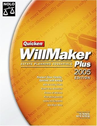 quicken willmaker plus estate planning essentials 2005 2005 edition nolo 1413300766, 978-1413300765