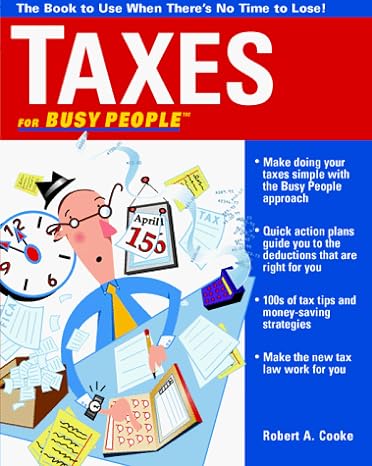 taxes for busy people 1998 edition robert a. cooke 0070125570, 978-0070125575