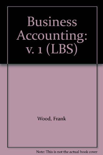 business accounting v. 1 1st edition frank wood 9780582415607, 9780582415607