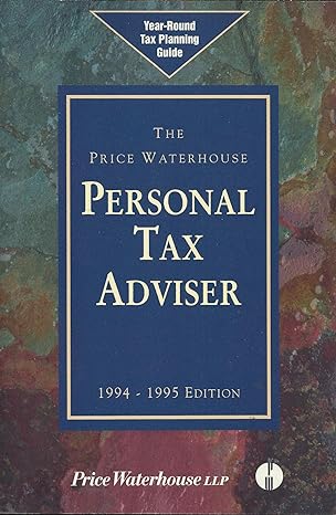 the price waterhouse personal tax adviser 1994-1995 1994 edition price waterhouse 0786303573, 978-0786303571