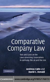 comparative company law text and cases on the laws governing corporations in germany  the uk and the usa