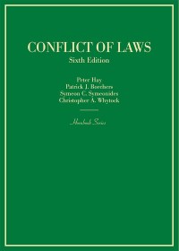 conflict of laws 6th edition peter hay , patrick borchers , symeon symeonides , christopher whytock