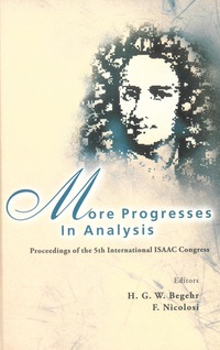 more progresses in analysis proceedings of the 5th international isaac congress 1st edition begehr heinrich g
