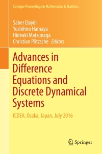 advances in difference equations and discrete dynamical systems 1st edition saber elaydi 9811064083,