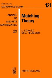 matching theory 1st edition m.d. plummer , l. lovász 0444879161, 9780444879165