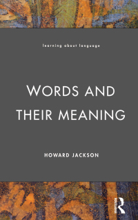 words and their meaning 1st edition howard jackson 1138413917, 9781138413917