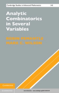 analytic combinatorics in several variables 1st edition robin pemantle, mark c. wilson 1107031575,