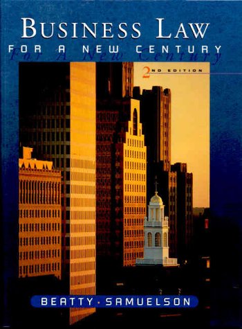 business law for a new century 2nd edition jeffrey f. beatty , susan s. samuelson 0324003501, 9780324003505