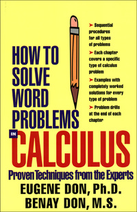 how to solve word problems in calculus 1st edition eugene don, benay don 0071358978, 9780071358972
