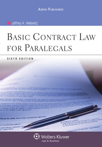basic contract law for paralegals 6th edition jeffrey a. helewitz 0735587264, 9780735587267