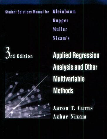 student solutions manual for applied regression analysis and multivariable methods 3rd edition david g