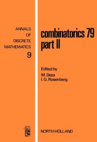combinatorics 79 part 2 1st edition michel deza , i. g. rosenberg 0444861114, 9780444861115