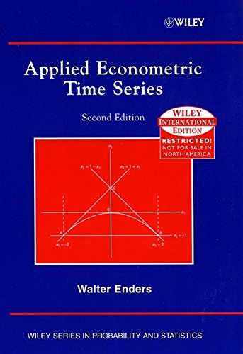 applied econometric times series 2nd international edition walter enders 0471451738, 9780471451730