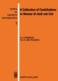a collection of contributions in honour of jack van lint 1st edition p.j. cameron , h.c.a. van tilborg
