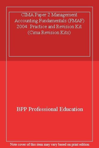 cima paper 2 management accounting fundamentals  2004 practice and revision kit cima revision kits 1st