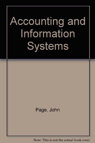 accounting and information systems 4th edition john page, paul hooper 9780130063137, 0130063134, 9780130063137