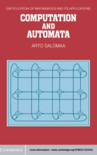 computation and automata 1st edition arto salomaa 0521302455, 9780521302456