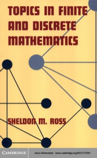 topics in finite and discrete mathematics 1st edition sheldon m. ross 0521772591, 9780521772594