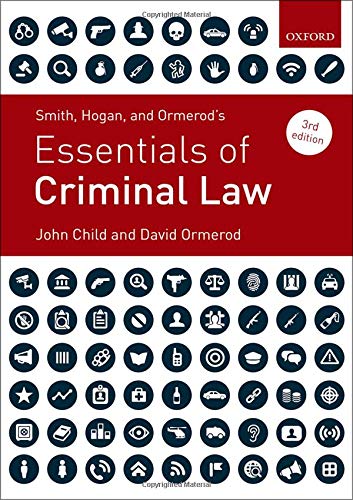 smith  hogan  and ormerods essentials of criminal law 3rd edition john child , david ormerod qc 0198831927,