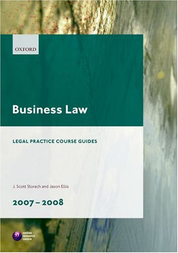 business law 2007 2008 1st edition j. scott slorach , jason g. ellis 0199212171, 9780199212170