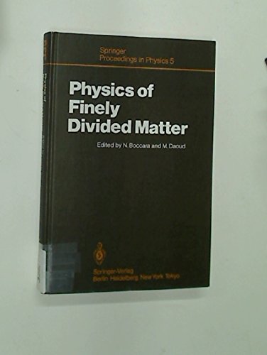 physics of finely divided matter 1st edition n. boccara 0387158855, 9780387158853