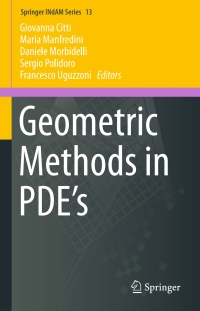 geometric methods in pdes 1st edition giovanna citti , maria manfredini , daniele morbidelli , sergio
