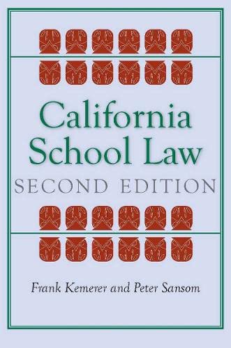 california school law 2nd edition frank kemerer , peter sansom 0804760381, 9780804760386
