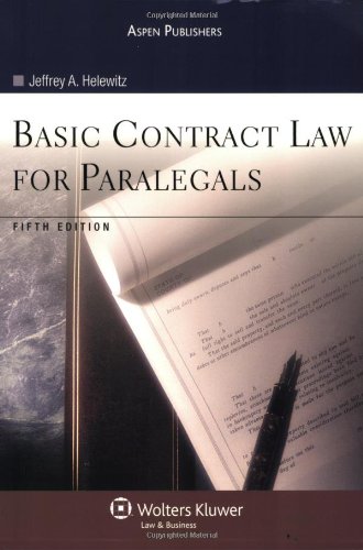 basic contract law for paralegals 5th edition jeffrey a. helewitz 0735567352, 9780735567351