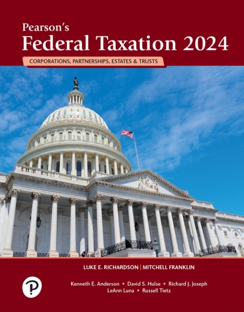 pearsons federal taxation corporations partnerships estates and trusts 2024 37th edition luke e. richardson,